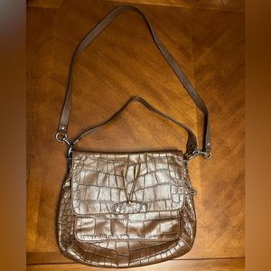 Coach brown leather crossbody bag